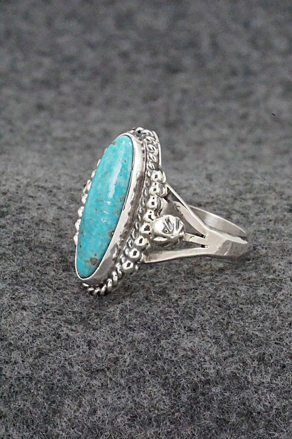 Turquoise & Sterling Silver Ring - Samuel Yellowhair - Size 8