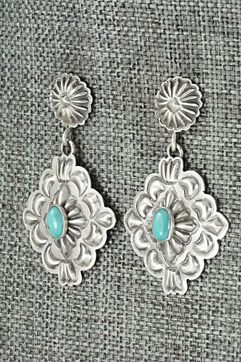 Turquoise & Sterling Silver Earrings - Terry Charlie