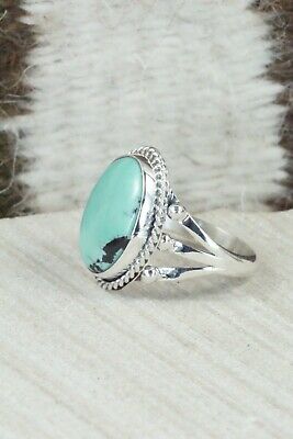 Turquoise & Sterling Silver Ring - Grace Kenneth - Size 8