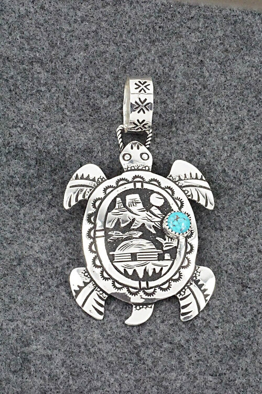 Turquoise & Sterling Silver Pendant - Richard Singer