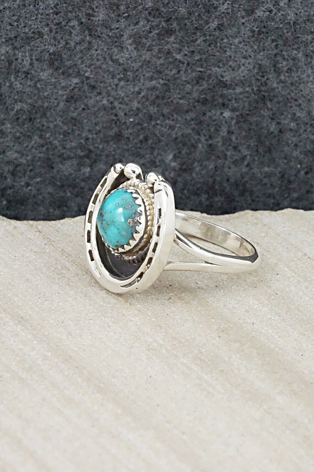 Turquoise & Sterling Silver Ring - Alice Rose Saunders - Size 7