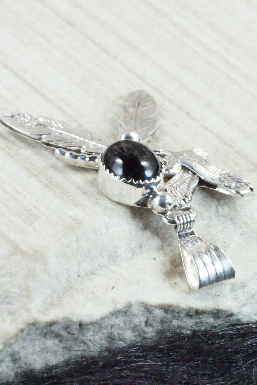 Onyx & Sterling Silver Pendant - Genevieve Francisco