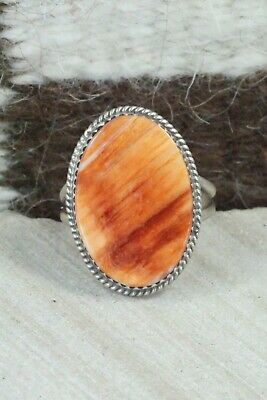 Spiny Oyster and Sterling Silver Ring - Selina Warner - Size 8.75