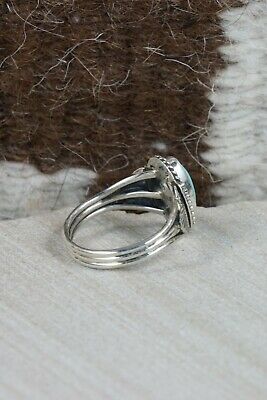 Navajo Turquoise and Sterling Silver Ring - Jan Mariano - Size 5.75