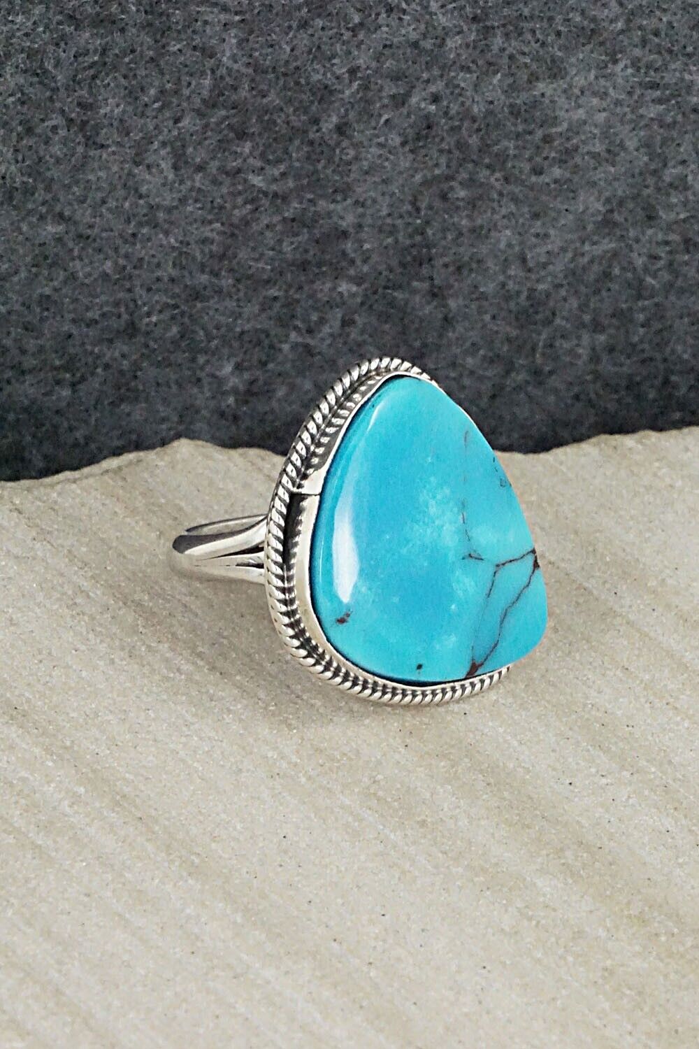 Turquoise & Sterling Silver Ring - Alice Rose Saunders - Size 6