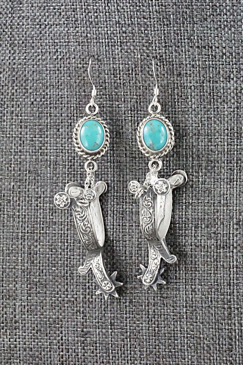 Turquoise & Sterling Silver Earrings - Annie Spencer