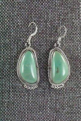 Navajo Turquoise & Sterling Silver Earrings - Lee Shorty