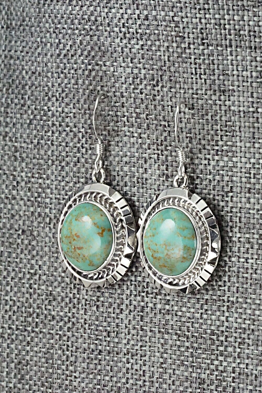 Turquoise & Sterling Silver Earrings - Amos Begay