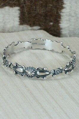 Navajo Sterling Silver Bangle - Tom Lewis