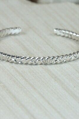 Navajo Sterling Silver Bangle Cuff - Elaine Tahe