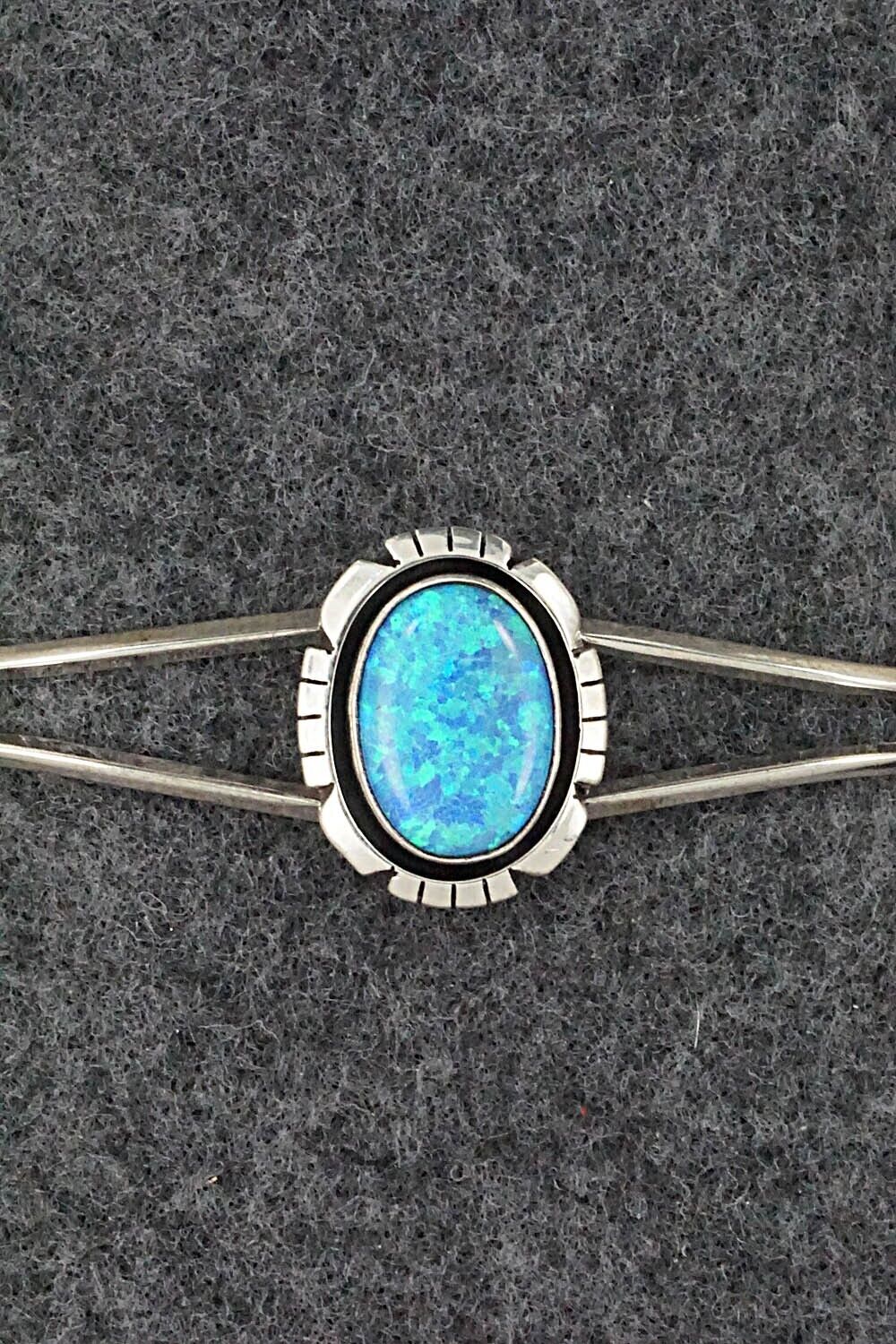 Opalite & Sterling Silver Bracelet - Amos Begay