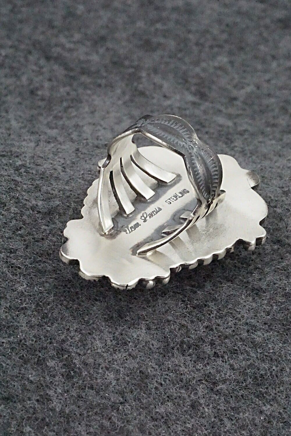White Buffalo & Sterling Silver Ring - Tom Lewis - Size 6