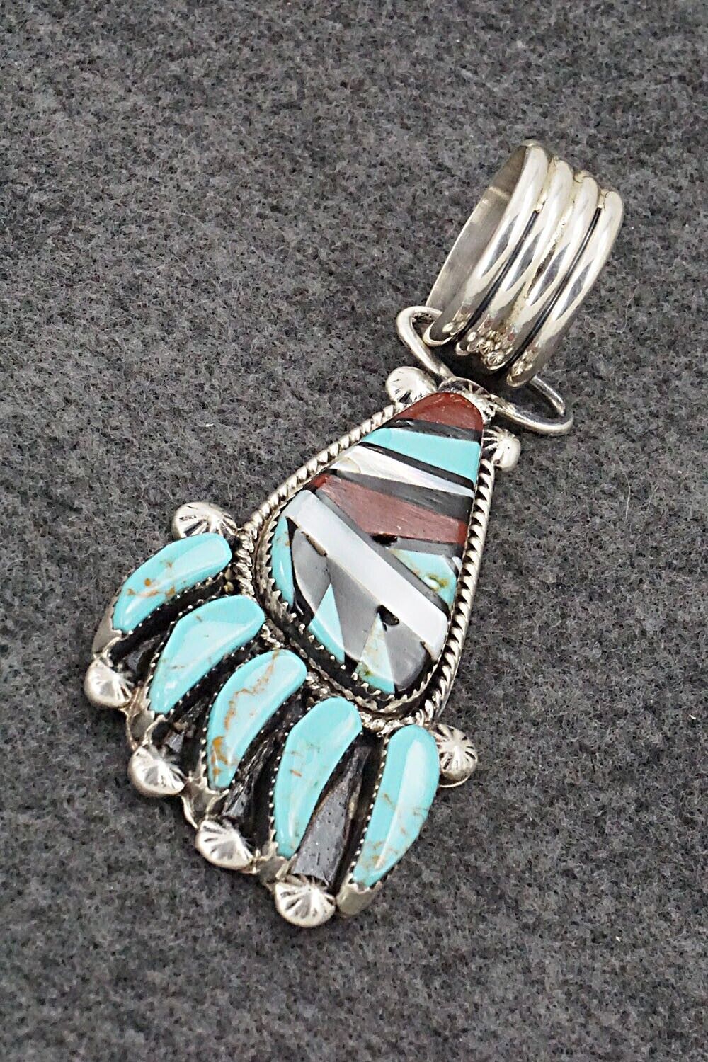 Multi Stone & Sterling Silver Pendant - Ben Livingston