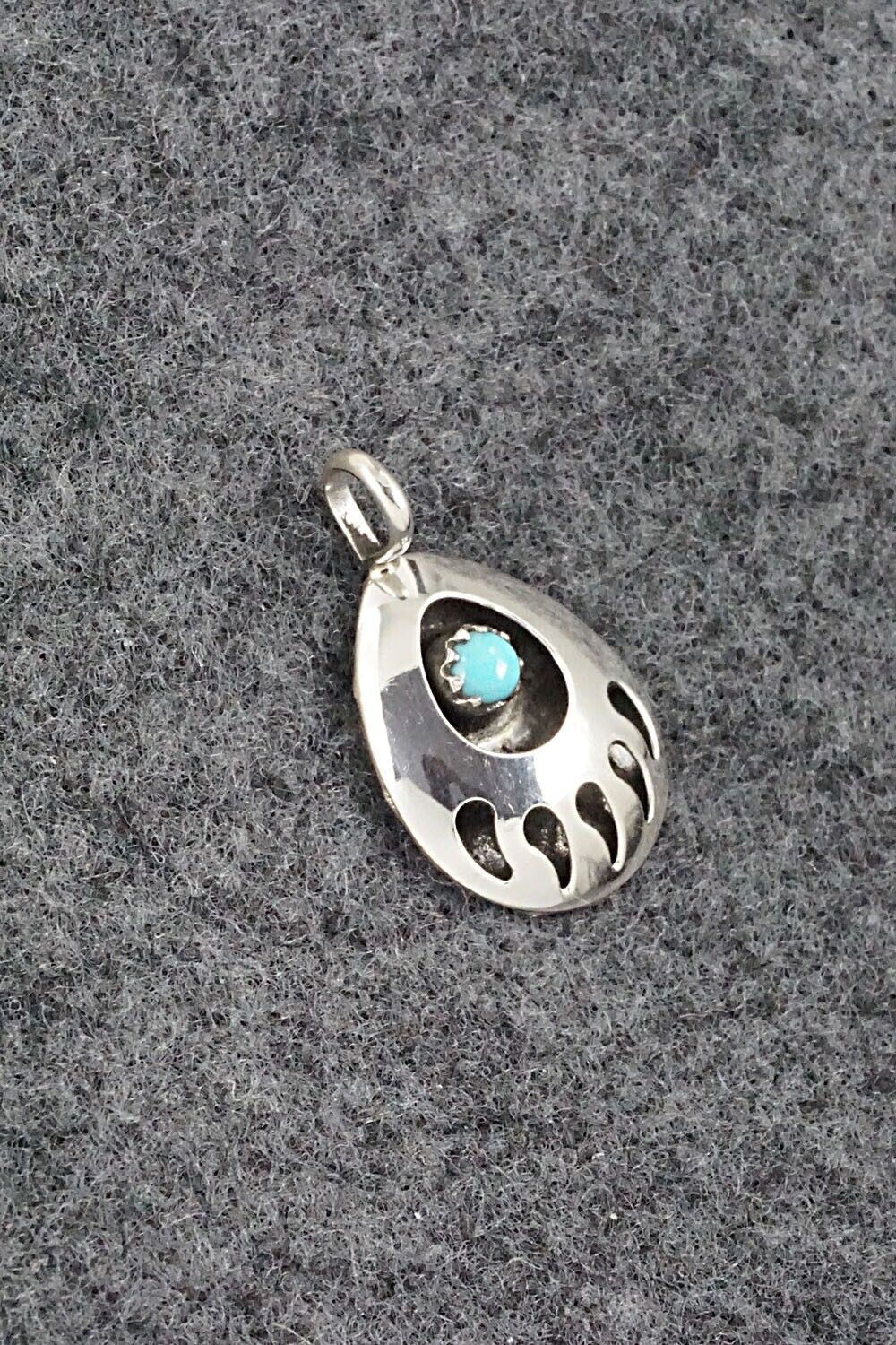 Turquoise and Sterling Silver Pendant - Leta Parker