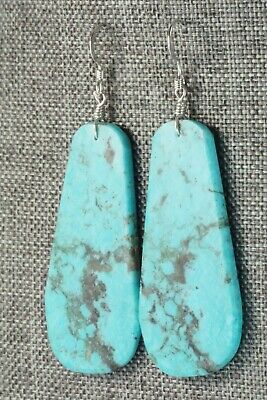 Turquoise & Sterling Silver Earrings - Lupe Lovato