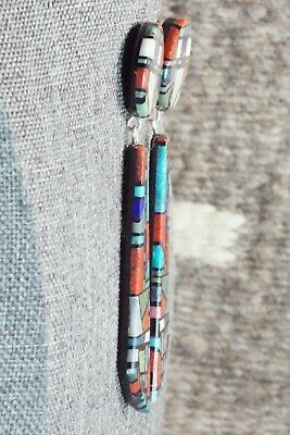 Multi Stone Inlay & Sterling Silver Earrings - Chris T. Nieto