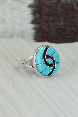 Turquoise & Sterling Silver Ring - Amy Wesley - Size 6