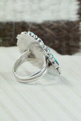 Turquoise & Sterling Silver Ring - Justina Wilson - Size 7.25