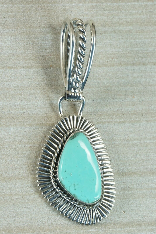 Navajo Turquoise and Sterling Silver Pendant - Native American