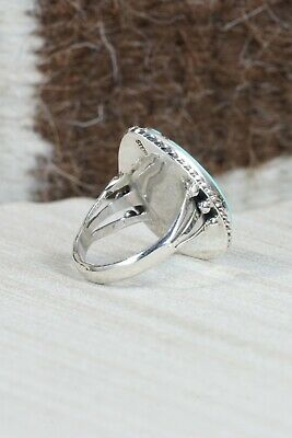 Navajo Turquoise and Sterling Silver Ring - Tom Dinetso - Size 7.5