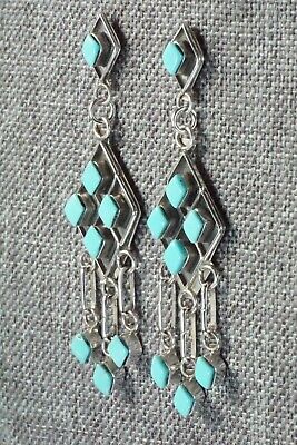 Turquoise & Sterling Silver Earrings - Priscilla Chavez