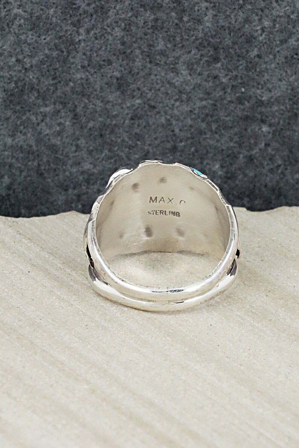 Turquoise & Sterling Silver Ring - Max Calladitto - Size 11.75