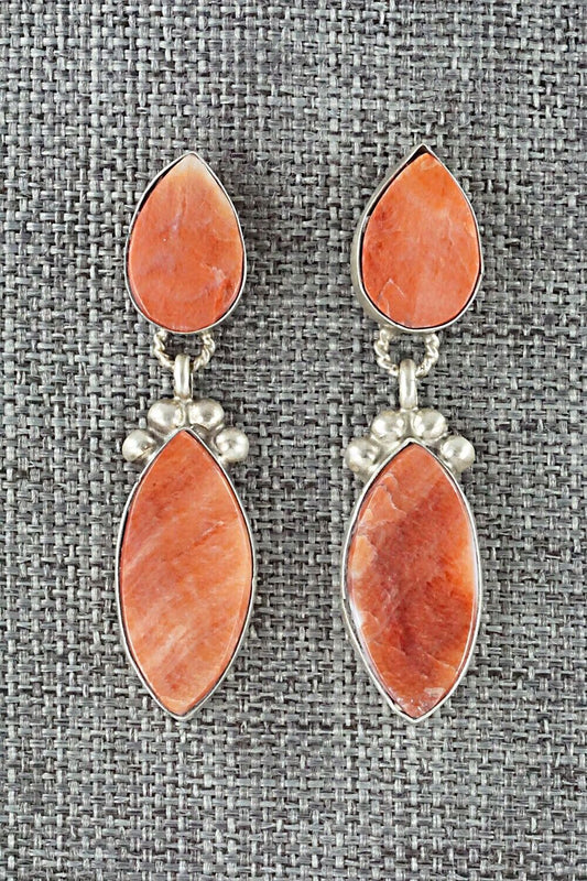 Spiny Oyster & Sterling Silver Earrings - Selina Warner