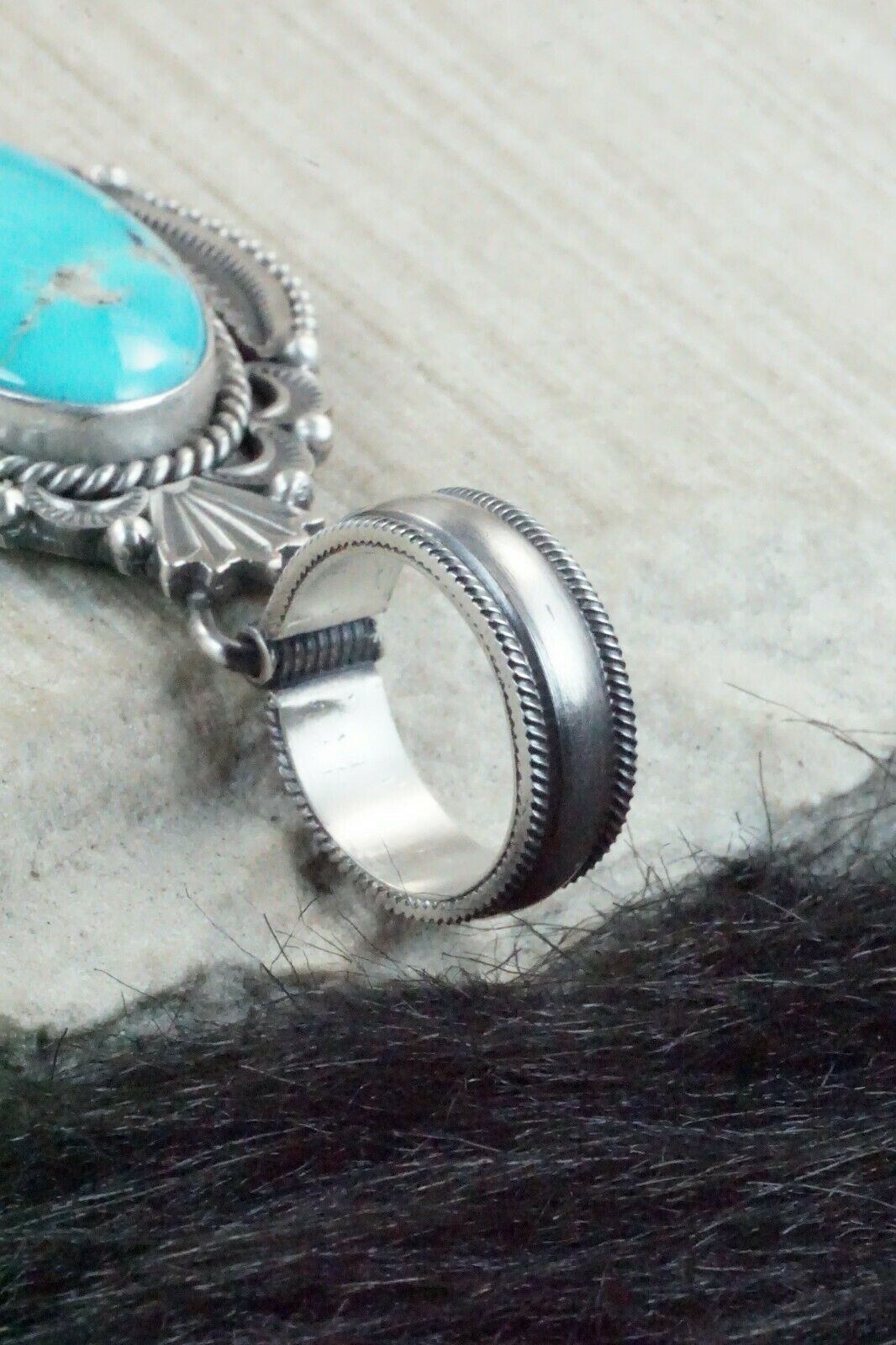 Turquoise and Sterling Silver Pendant - Michael Calladitto
