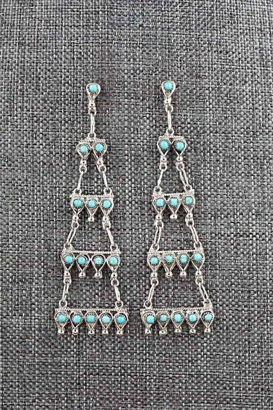 Turquoise & Sterling Silver Earrings - Waylon Johnson