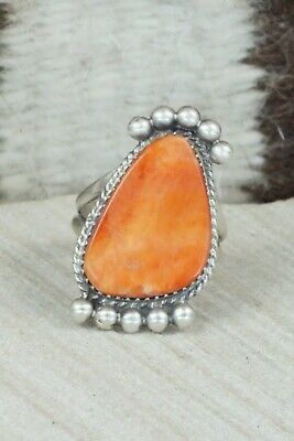 Spiny Oyster & Sterling Silver Ring - Selina Warner - Size 7.5