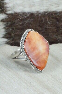 Spiny Oyster and Sterling Silver Ring - Selina Warner - Size 8