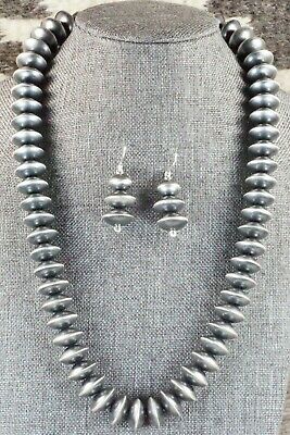 Sterling Silver Navajo Pearl Necklace & Earrings - Preston Haley