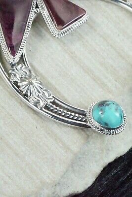 Turquoise, Spiny Oyster and Sterling Silver Pendant - Derrick Gordon