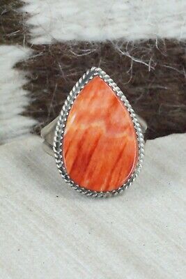 Spiny Oyster and Sterling Silver Ring - Selina Warner - Size 8.5
