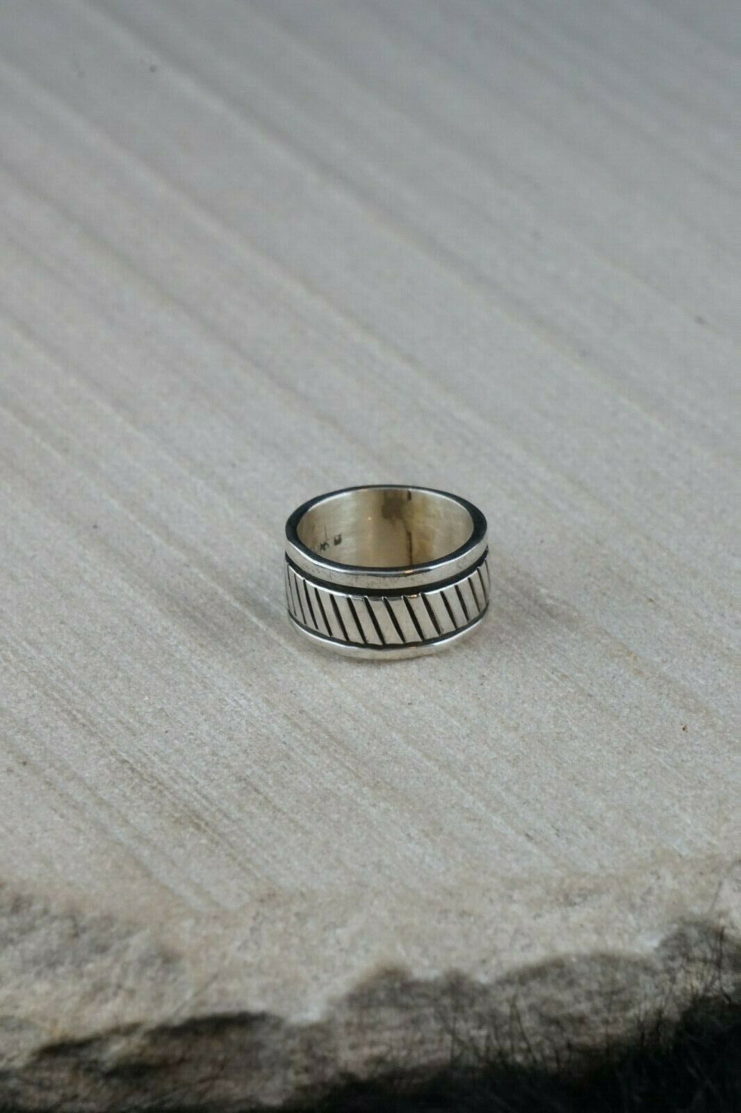 Navajo Sterling Silver Ring - Bruce Morgan - Native American - Size 5.75 - High Lonesome Trading