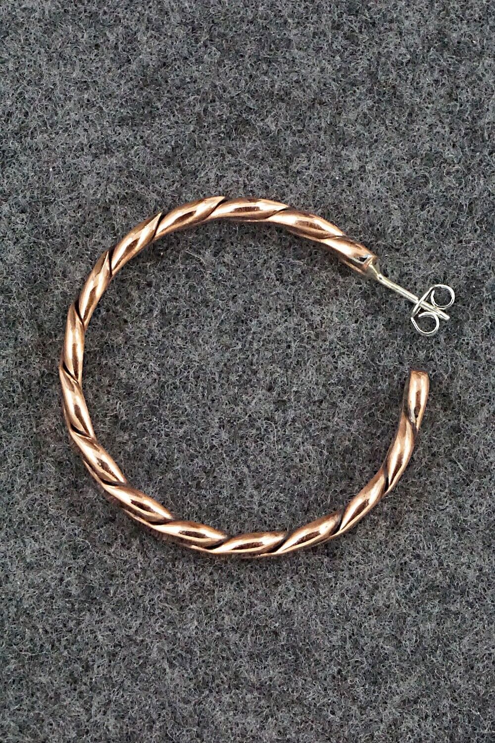 Copper Hoop Earrings - Elaine Tahe