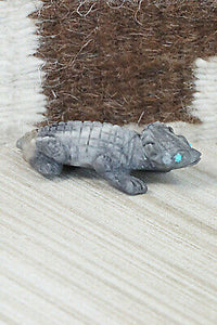 Horned Toad Zuni Fetish Carving - Wilfred Cheama