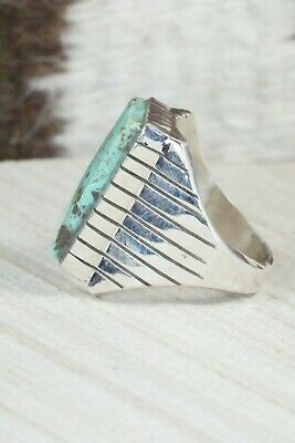 Turquoise and Sterling Silver Ring - Ray Jack - Size 9.75