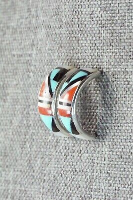 Multi Stone Inlay & Sterling Silver Earrings - Delberta Boone