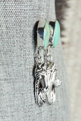 Kingman Turquoise & Sterling Silver Earrings - Sheena Jack