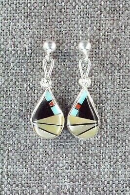 Multi Stone Inlay & Sterling Silver Earrings - Ola Eriacho
