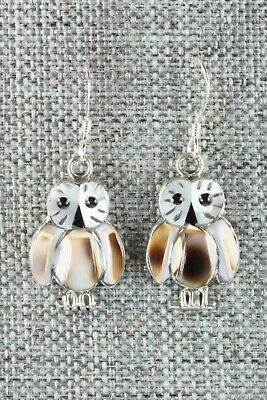 Mother of Pearl & Sterling Silver Earrings - Reginda Kallestewa