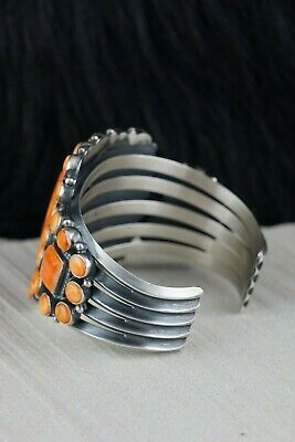 Navajo Spiny Oyster & Sterling Silver Bracelet - Anthony Skeets - High Lonesome Trading