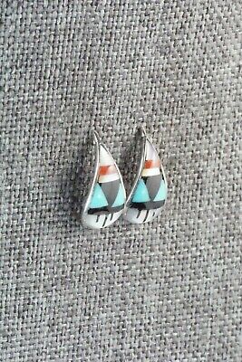 Multi Stone Inlay & Sterling Silver Earrings - Bernadette Boone
