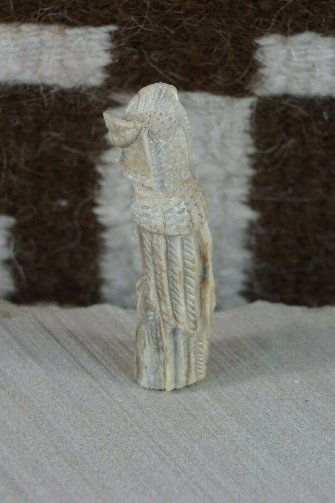 Owl Zuni Fetish Carving - Jerrold Lahaleon - High Lonesome Trading