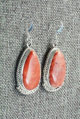 Spiny Oyster & Sterling Silver Earrings - Sharon McCarthy - High Lonesome Trading