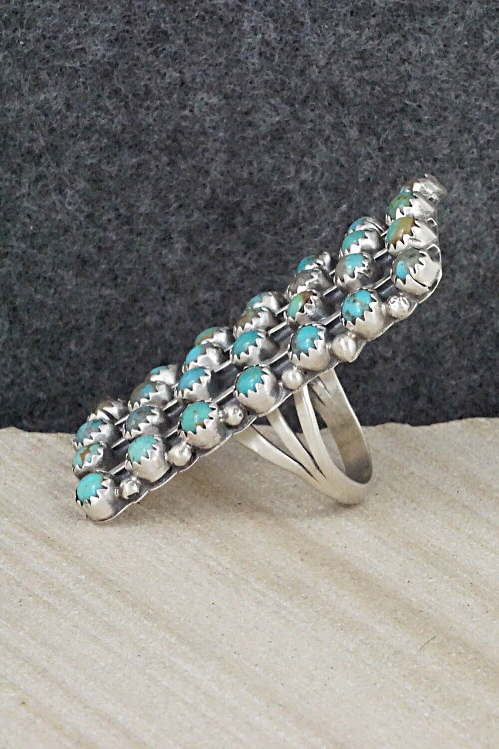Turquoise & Sterling Silver Ring - Roberta Begay - Size 7