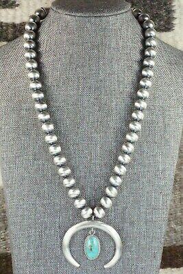 Turquoise & Sterling Silver Pearl Necklace - Jan Mariano - High Lonesome Trading