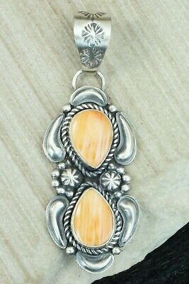Spiny Oyster & Sterling Silver Pendant - Jeff James Jr.