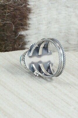 Turquoise & Sterling Silver Ring - Samuel Yellowhair - Size 8